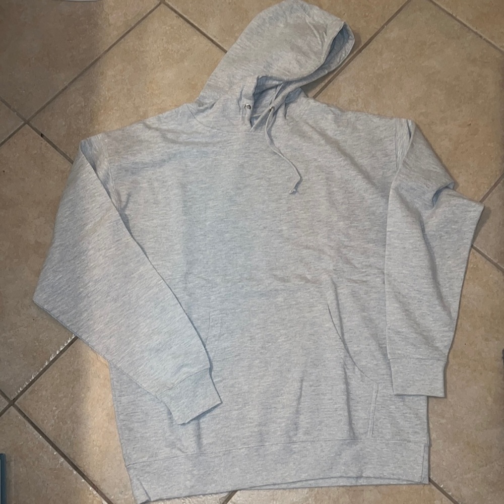 Independent trading company blank gray hoodie.